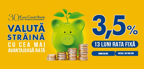 Depozite în valută la cele mai avantajoase condiții de 3,5% anual.
