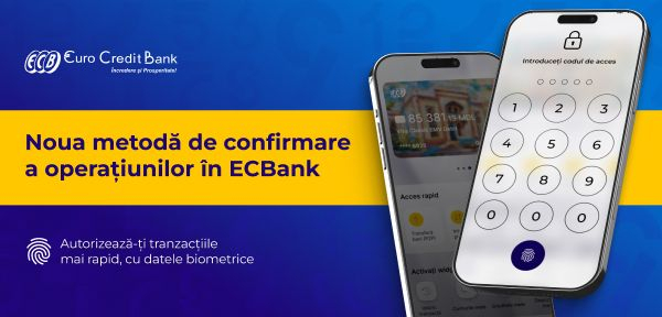 EuroCreditBank продолжает процесс цифровизации и предлагает клиентам современное решение безопасности для подтверждения операций, инициированных через Internet Banking.